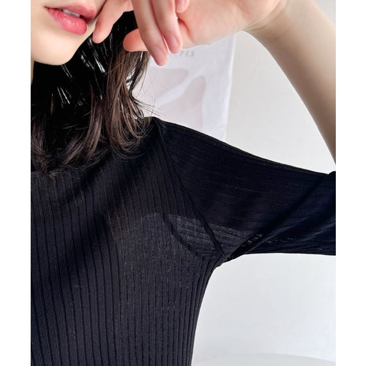 大人のこなれ感。シアーリブニット半袖カーディガン | Classical Elf  | 詳細画像54 