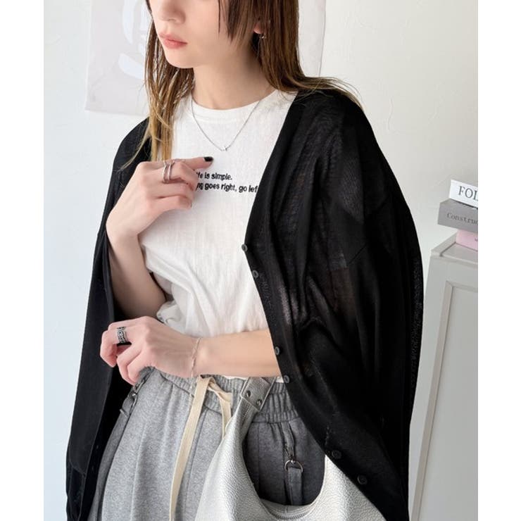 す*い様 【匿名配送 美品】noble カシミヤ混Vネックパフスリーブカーディガ タカキュー TAKA-Q ウォッシャブル ウール混 Vネック ニット