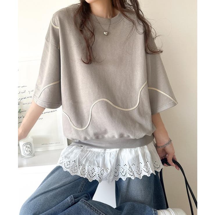 立体感のある刺繍がトレンドムード。paeanバック ウェーブコード