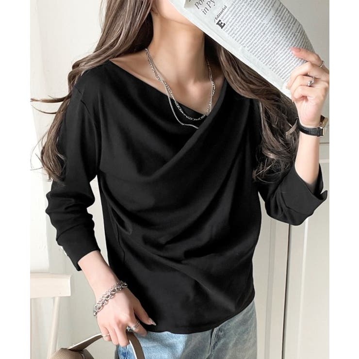 大人の上品映え。綿100％ドレープ５分袖プルオーバー  | Classical Elf  | 詳細画像11 