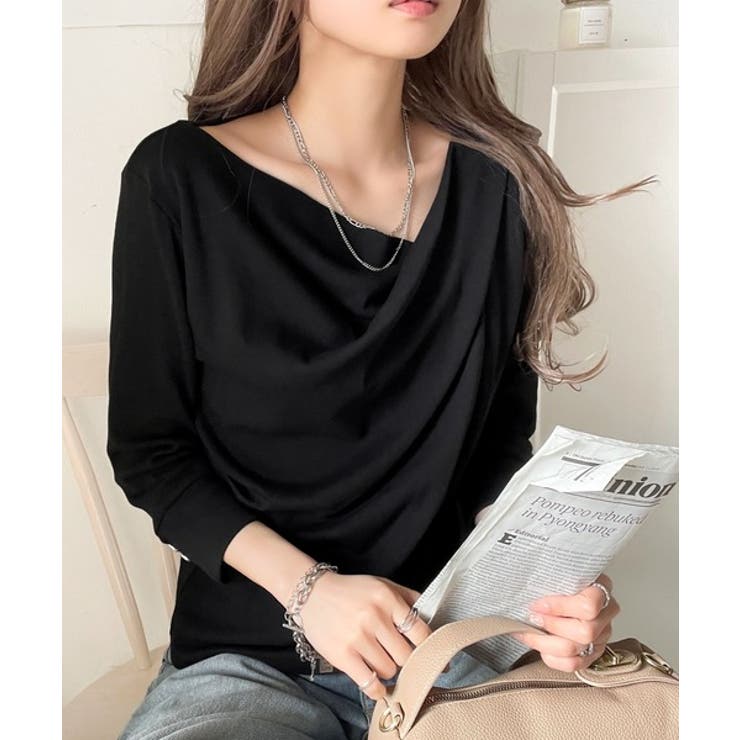 大人の上品映え。綿100％ドレープ５分袖プルオーバー  | Classical Elf  | 詳細画像14 