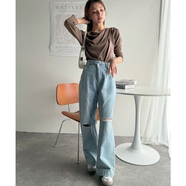 大人の上品映え。綿100％ドレープ５分袖プルオーバー  | Classical Elf  | 詳細画像21 