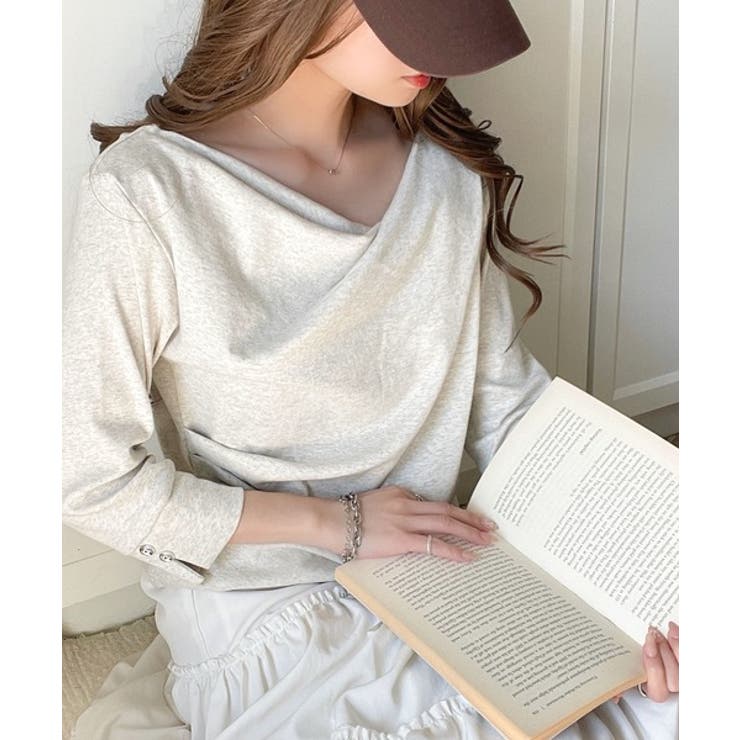 大人の上品映え。綿100％ドレープ５分袖プルオーバー  | Classical Elf  | 詳細画像25 