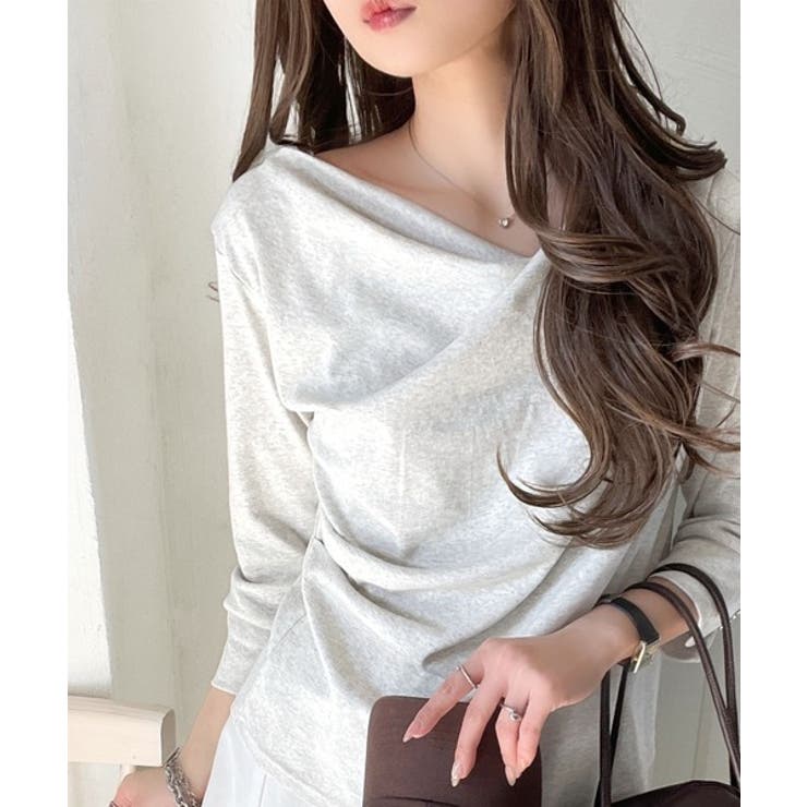 大人の上品映え。綿100％ドレープ５分袖プルオーバー  | Classical Elf  | 詳細画像28 