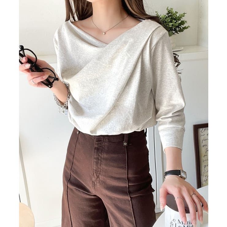 大人の上品映え。綿100％ドレープ５分袖プルオーバー  | Classical Elf  | 詳細画像30 