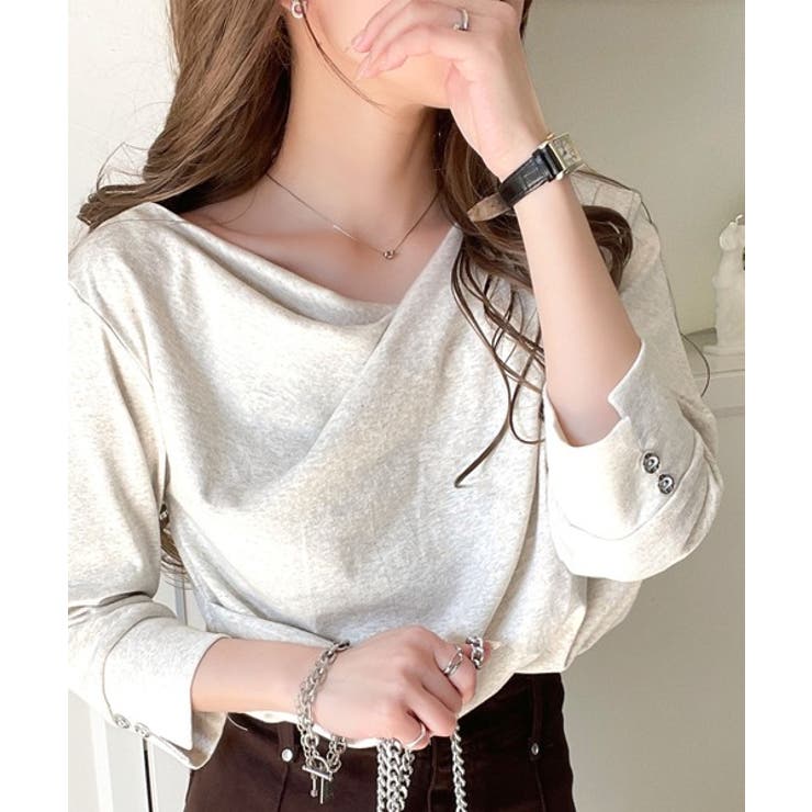 大人の上品映え。綿100％ドレープ５分袖プルオーバー  | Classical Elf  | 詳細画像32 