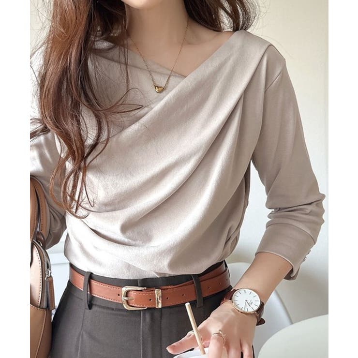 大人の上品映え。綿100％ドレープ５分袖プルオーバー  | Classical Elf  | 詳細画像37 