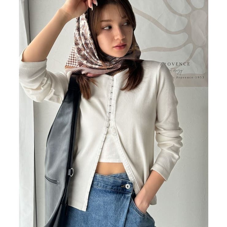 おしゃれ感を格上げ。綿100％前後2wayシルバーホック使いカーディガントップス… | Classical Elf  | 詳細画像5 