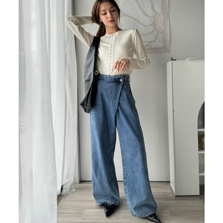 おしゃれ感を格上げ。綿100％前後2wayシルバーホック使いカーディガントップス… | Classical Elf  | 詳細画像6 