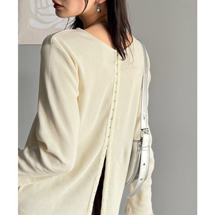 おしゃれ感を格上げ。綿100％前後2wayシルバーホック使いカーディガントップス… | Classical Elf  | 詳細画像19 