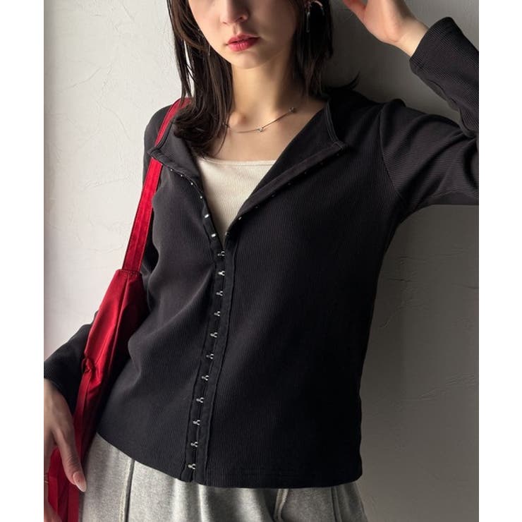 おしゃれ感を格上げ。綿100％前後2wayシルバーホック使いカーディガントップス… | Classical Elf  | 詳細画像20 