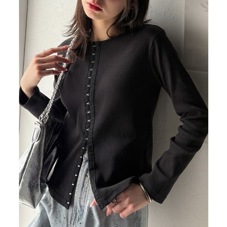 おしゃれ感を格上げ。綿100％前後2wayシルバーホック使いカーディガントップス… | Classical Elf  | 詳細画像21 