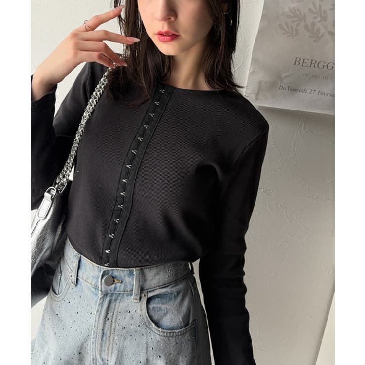 おしゃれ感を格上げ。綿100％前後2wayシルバーホック使いカーディガントップス… | Classical Elf  | 詳細画像24 