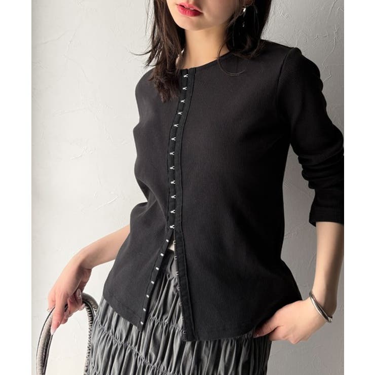 おしゃれ感を格上げ。綿100％前後2wayシルバーホック使いカーディガントップス… | Classical Elf  | 詳細画像27 