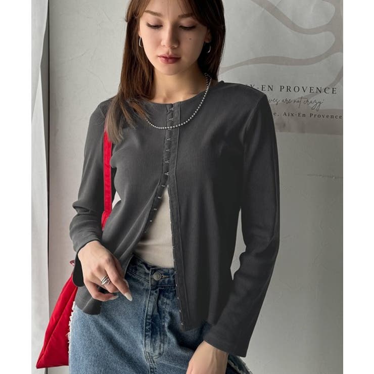 おしゃれ感を格上げ。綿100％前後2wayシルバーホック使いカーディガントップス… | Classical Elf  | 詳細画像30 