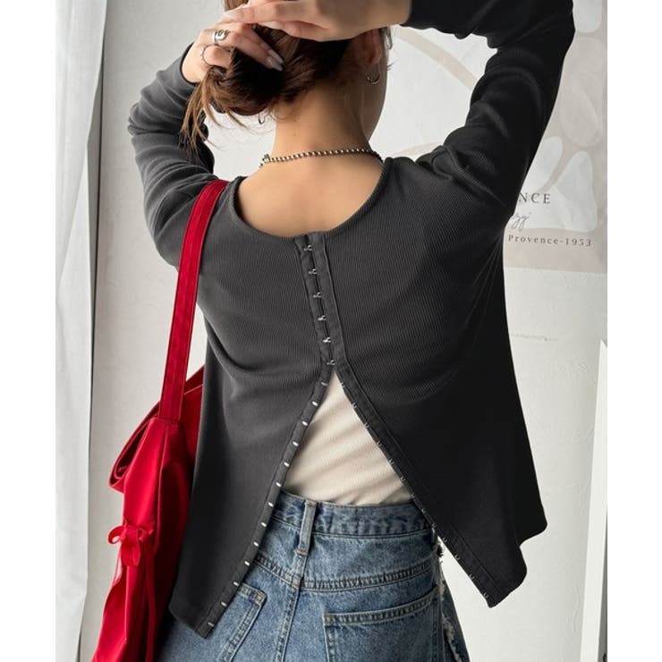 おしゃれ感を格上げ。綿100％前後2wayシルバーホック使いカーディガントップス… | Classical Elf  | 詳細画像31 