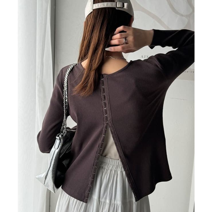 おしゃれ感を格上げ。綿100％前後2wayシルバーホック使いカーディガントップス… | Classical Elf  | 詳細画像47 