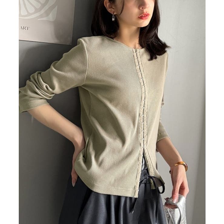 おしゃれ感を格上げ。綿100％前後2wayシルバーホック使いカーディガントップス… | Classical Elf  | 詳細画像49 