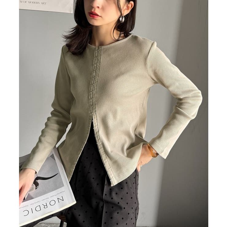 おしゃれ感を格上げ。綿100％前後2wayシルバーホック使いカーディガントップス… | Classical Elf  | 詳細画像50 