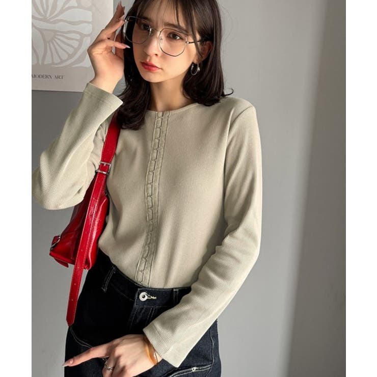 おしゃれ感を格上げ。綿100％前後2wayシルバーホック使いカーディガントップス… | Classical Elf  | 詳細画像53 