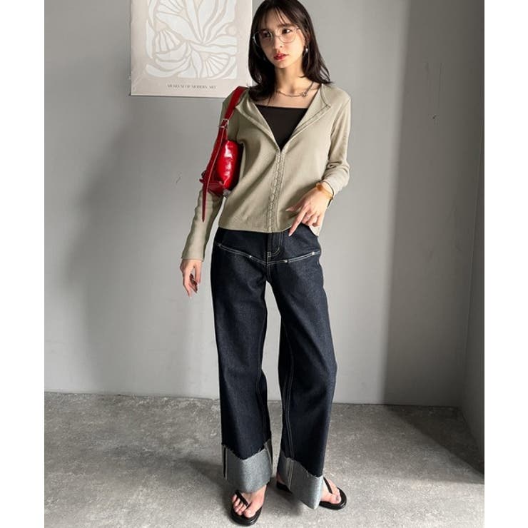 おしゃれ感を格上げ。綿100％前後2wayシルバーホック使いカーディガントップス… | Classical Elf  | 詳細画像54 