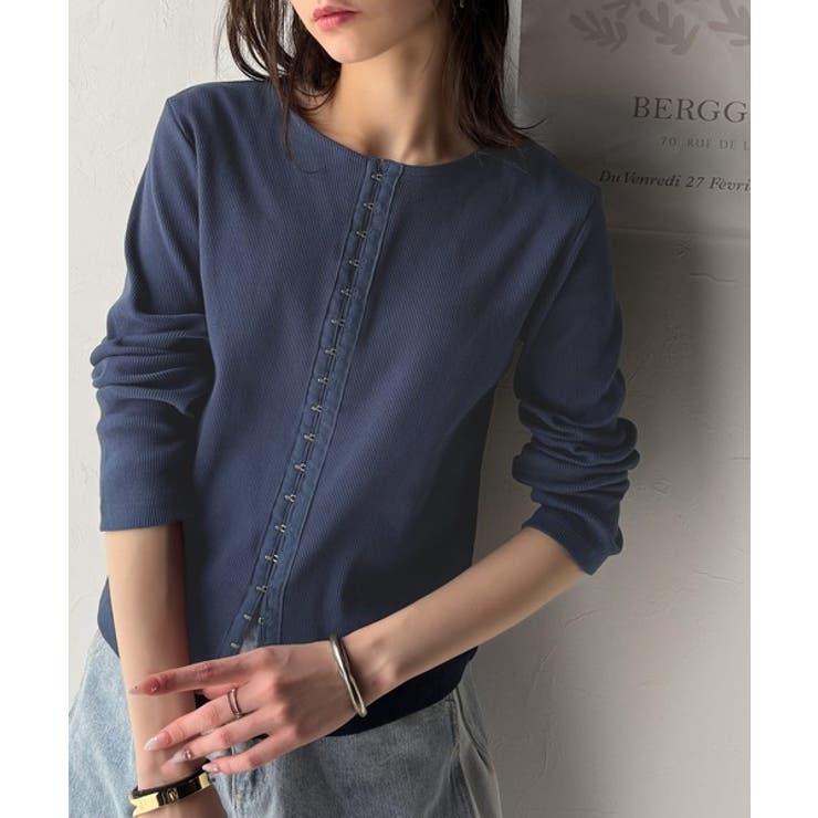 おしゃれ感を格上げ。綿100％前後2wayシルバーホック使いカーディガントップス… | Classical Elf  | 詳細画像56 