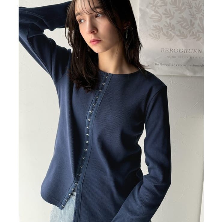 おしゃれ感を格上げ。綿100％前後2wayシルバーホック使いカーディガントップス… | Classical Elf  | 詳細画像58 