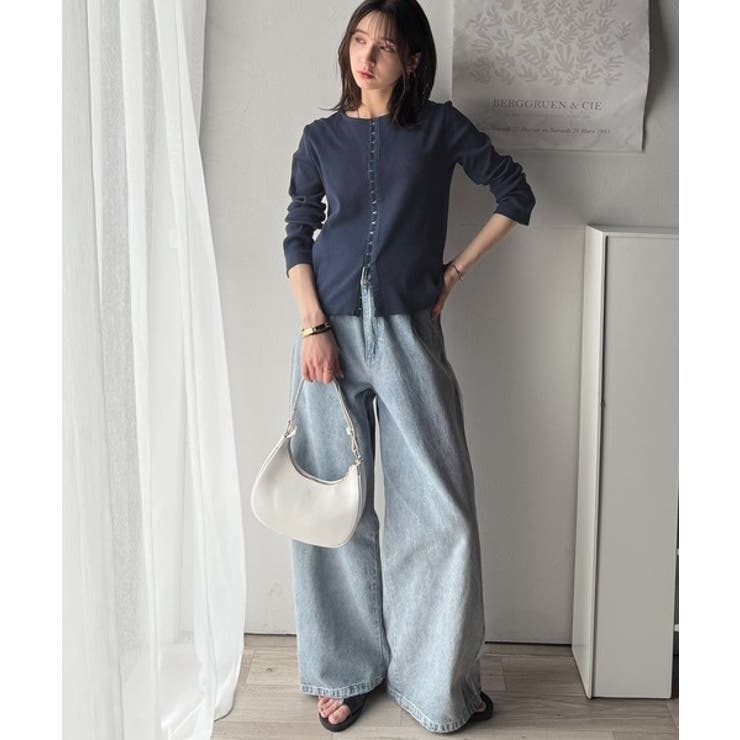 おしゃれ感を格上げ。綿100％前後2wayシルバーホック使いカーディガントップス… | Classical Elf  | 詳細画像59 