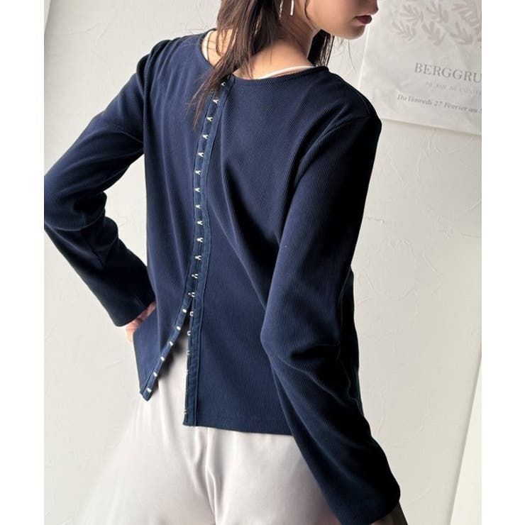 おしゃれ感を格上げ。綿100％前後2wayシルバーホック使いカーディガントップス… | Classical Elf  | 詳細画像63 