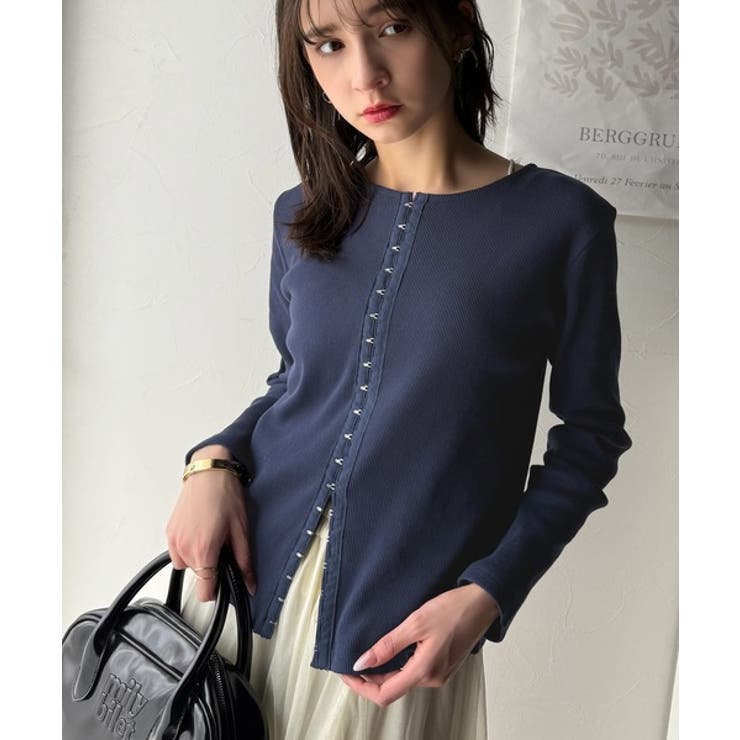 おしゃれ感を格上げ。綿100％前後2wayシルバーホック使いカーディガントップス… | Classical Elf  | 詳細画像64 