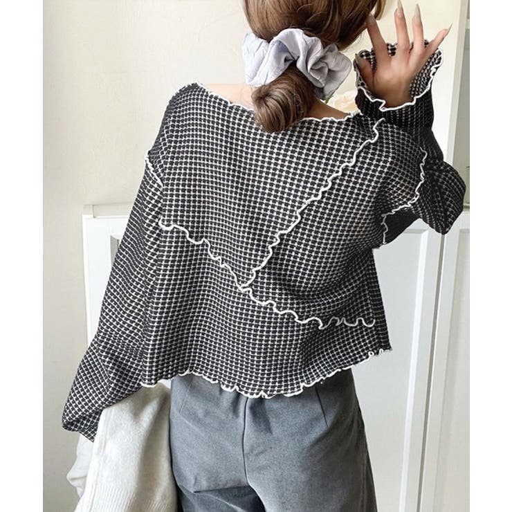 トレンド感満載のデザイン。前後2wayヘビーワッフル切り替えPO（長袖