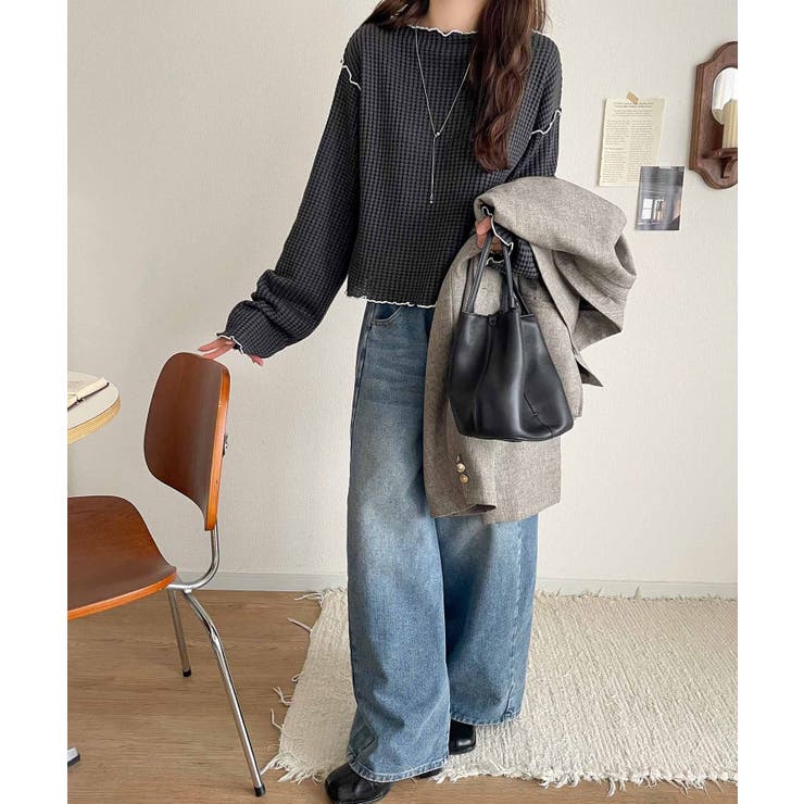 トレンド感満載のデザイン。前後2wayヘビーワッフル切り替えPO（長袖） | Classical Elf  | 詳細画像28 