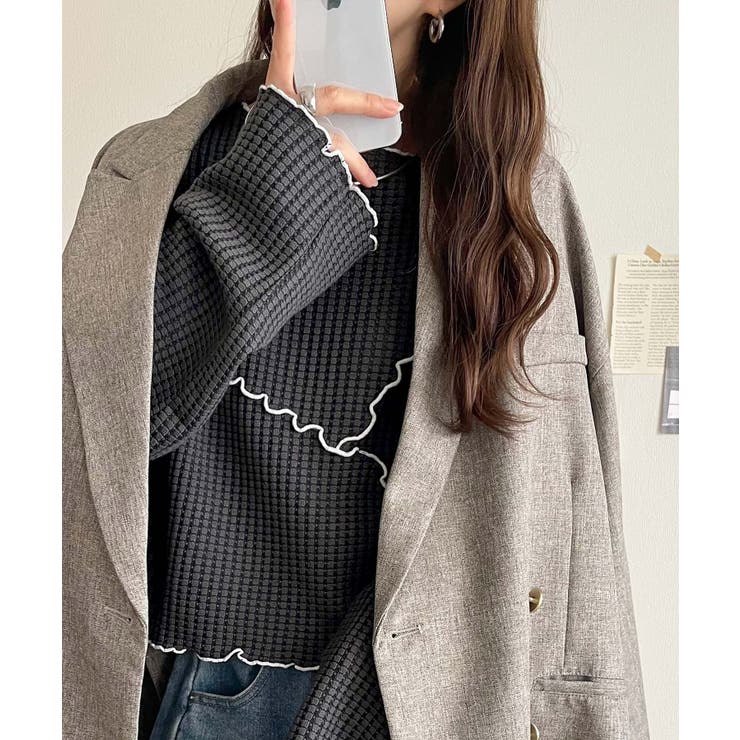 トレンド感満載のデザイン。前後2wayヘビーワッフル切り替えPO（長袖） | Classical Elf  | 詳細画像32 