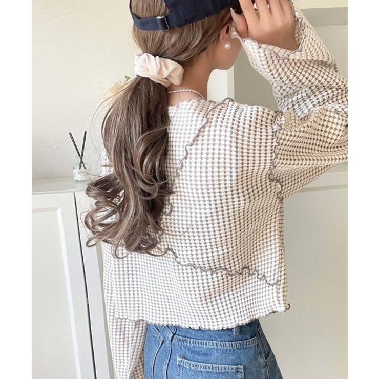 トレンド感満載のデザイン。前後2wayヘビーワッフル切り替えPO（長袖