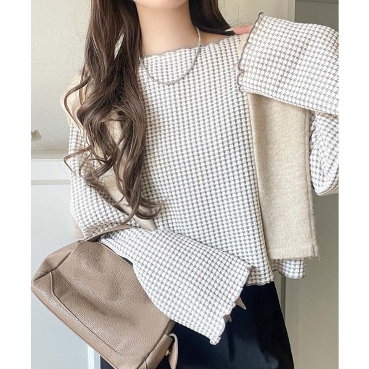 トレンド感満載のデザイン。前後2wayヘビーワッフル切り替えPO（長袖