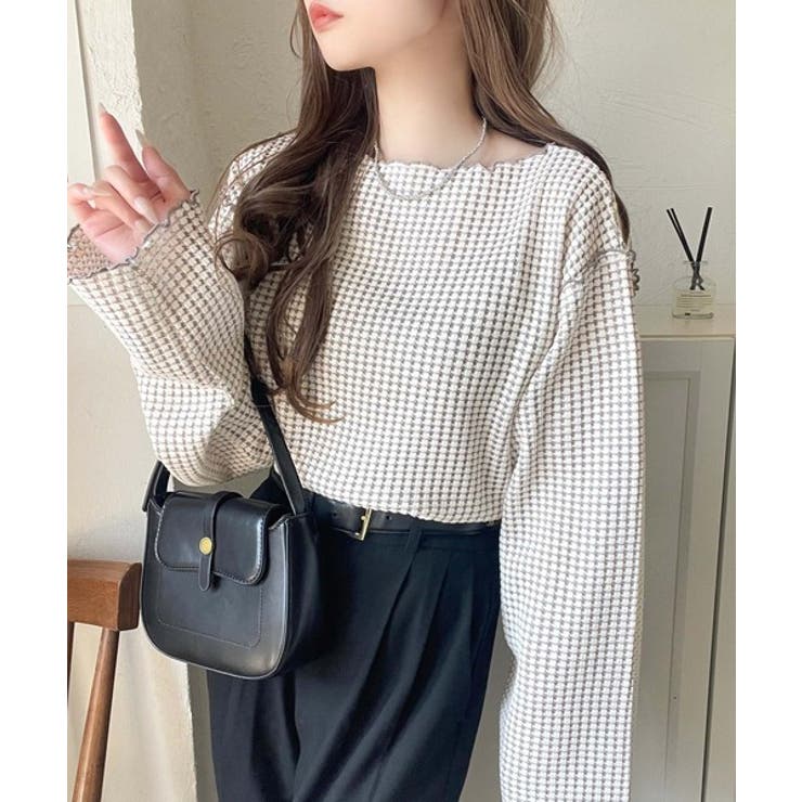 トレンド感満載のデザイン。前後2wayヘビーワッフル切り替えPO（長袖