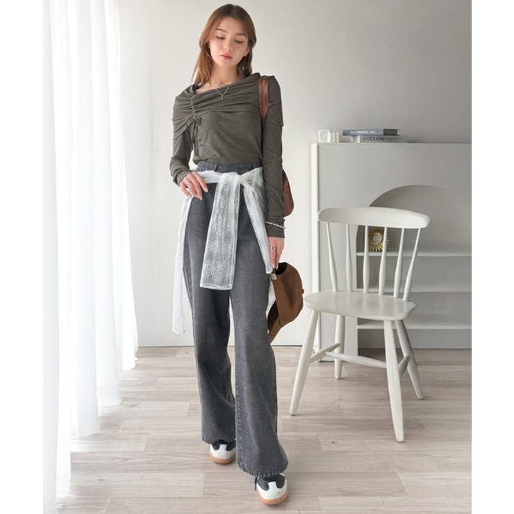 程よい肌見せ、ヘルシースタイル。オフショルリボンカットプルオーバー（長袖） | Classical Elf  | 詳細画像15 