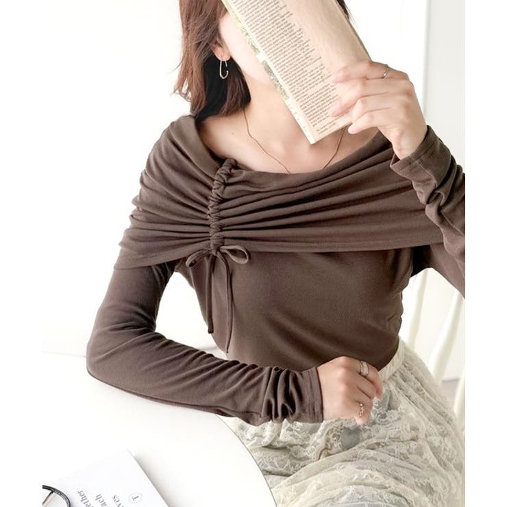 程よい肌見せ、ヘルシースタイル。オフショルリボンカットプルオーバー（長袖） | Classical Elf  | 詳細画像19 