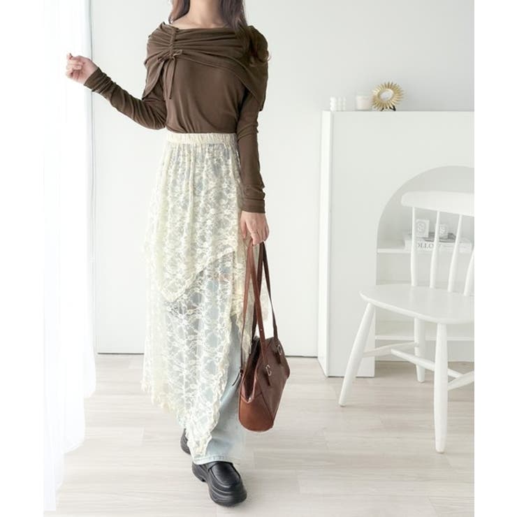 程よい肌見せ、ヘルシースタイル。オフショルリボンカットプルオーバー（長袖） | Classical Elf  | 詳細画像20 