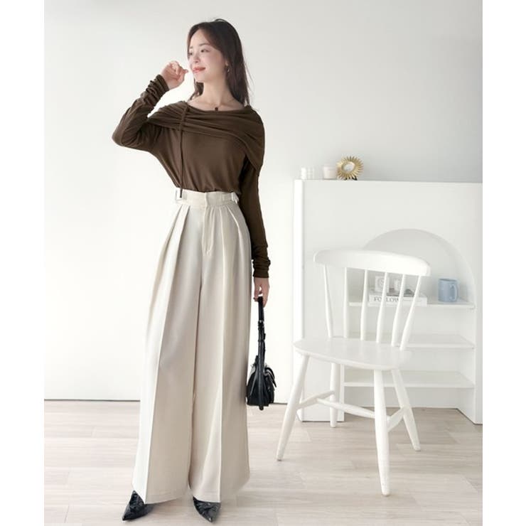 程よい肌見せ、ヘルシースタイル。オフショルリボンカットプルオーバー（長袖） | Classical Elf  | 詳細画像23 