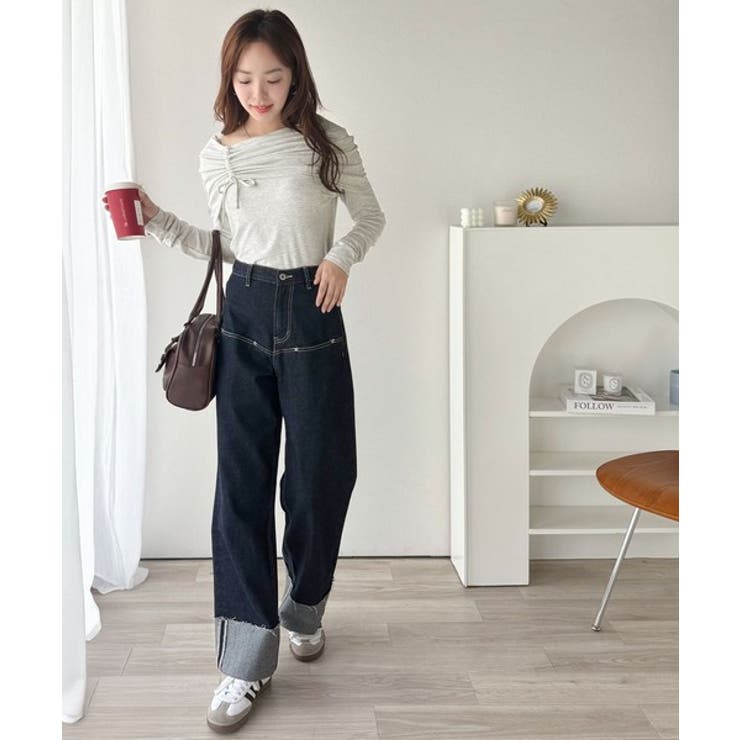 程よい肌見せ、ヘルシースタイル。オフショルリボンカットプルオーバー（長袖） | Classical Elf  | 詳細画像27 