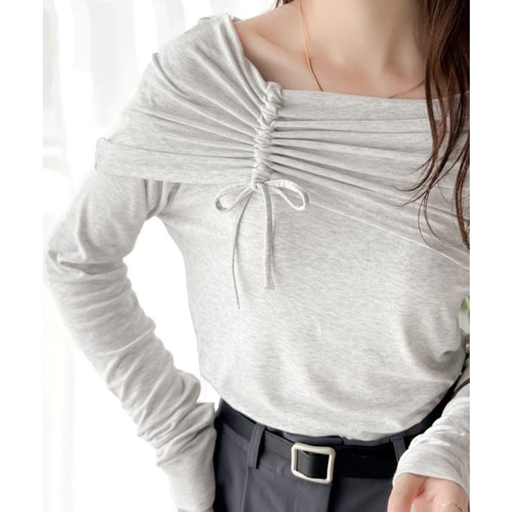 程よい肌見せ、ヘルシースタイル。オフショルリボンカットプルオーバー（長袖） | Classical Elf  | 詳細画像29 