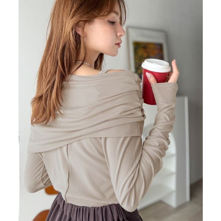 程よい肌見せ、ヘルシースタイル。オフショルリボンカットプルオーバー（長袖） | Classical Elf  | 詳細画像36 