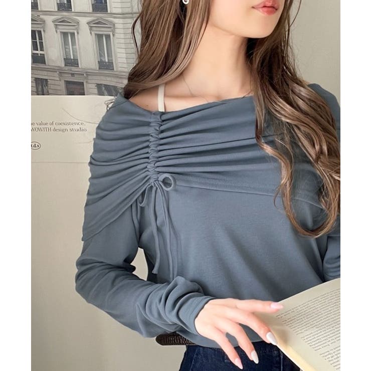 程よい肌見せ、ヘルシースタイル。オフショルリボンカットプルオーバー（長袖） | Classical Elf  | 詳細画像39 