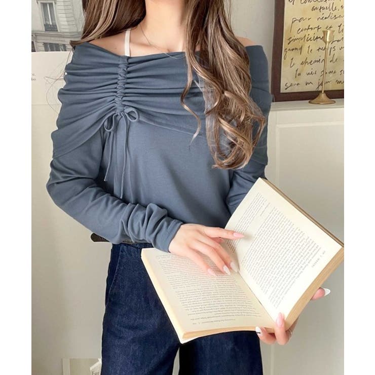 程よい肌見せ、ヘルシースタイル。オフショルリボンカットプルオーバー（長袖） | Classical Elf  | 詳細画像40 