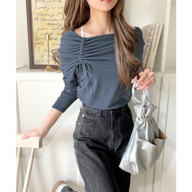 程よい肌見せ、ヘルシースタイル。オフショルリボンカットプルオーバー（長袖） | Classical Elf  | 詳細画像41 