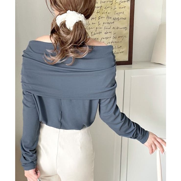 程よい肌見せ、ヘルシースタイル。オフショルリボンカットプルオーバー（長袖） | Classical Elf  | 詳細画像43 