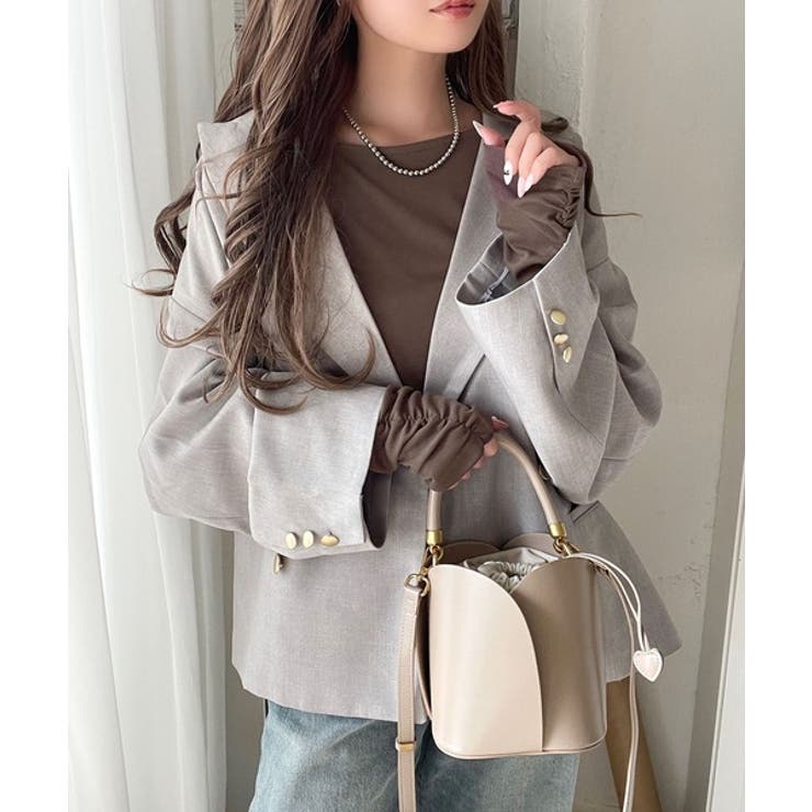 手元にニュアンスをプラス。袖シャーリングボートネックプルオーバー （長袖） | Classical Elf  | 詳細画像23 