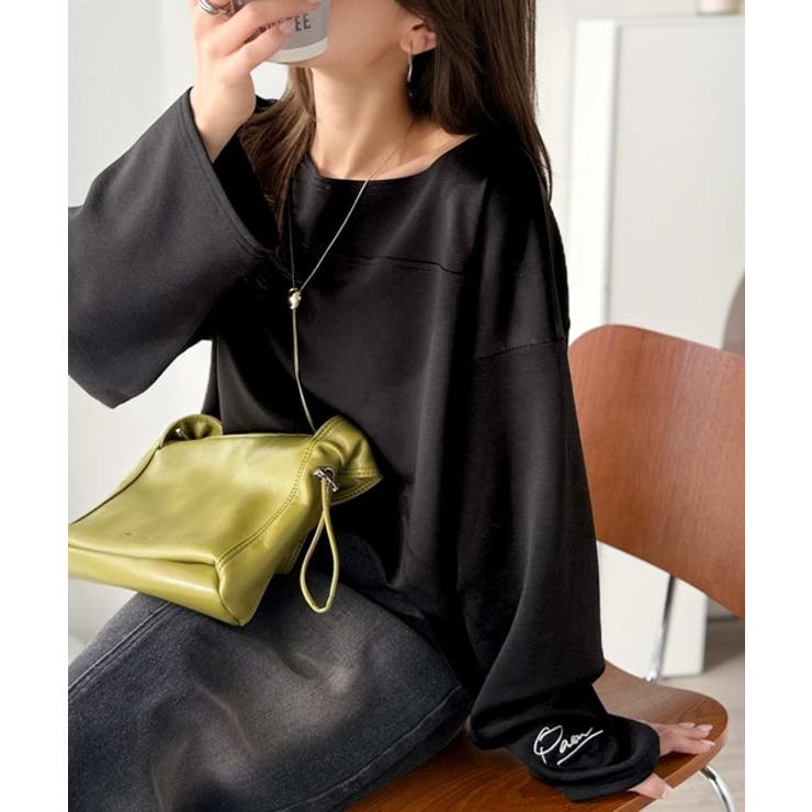 滑らか＆艶やか。ダンボールボートネック袖刺繍ロンT（長袖） | Classical Elf  | 詳細画像11 