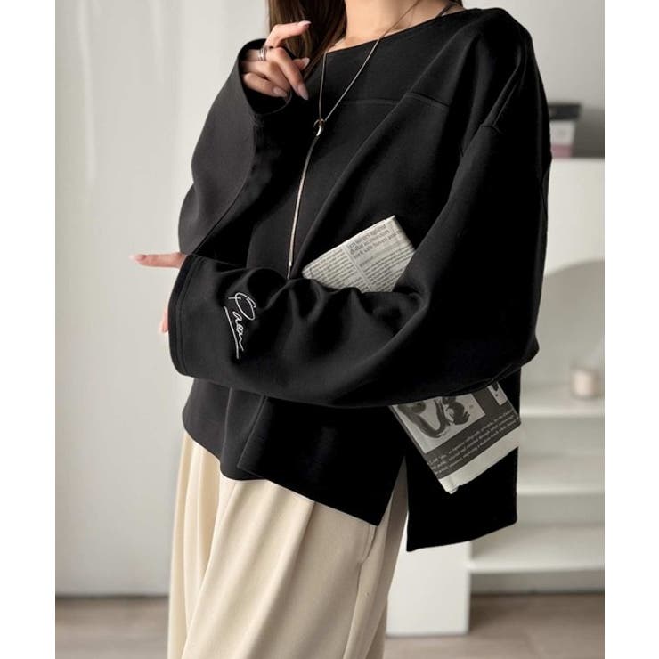 滑らか＆艶やか。ダンボールボートネック袖刺繍ロンT（長袖） | Classical Elf  | 詳細画像17 